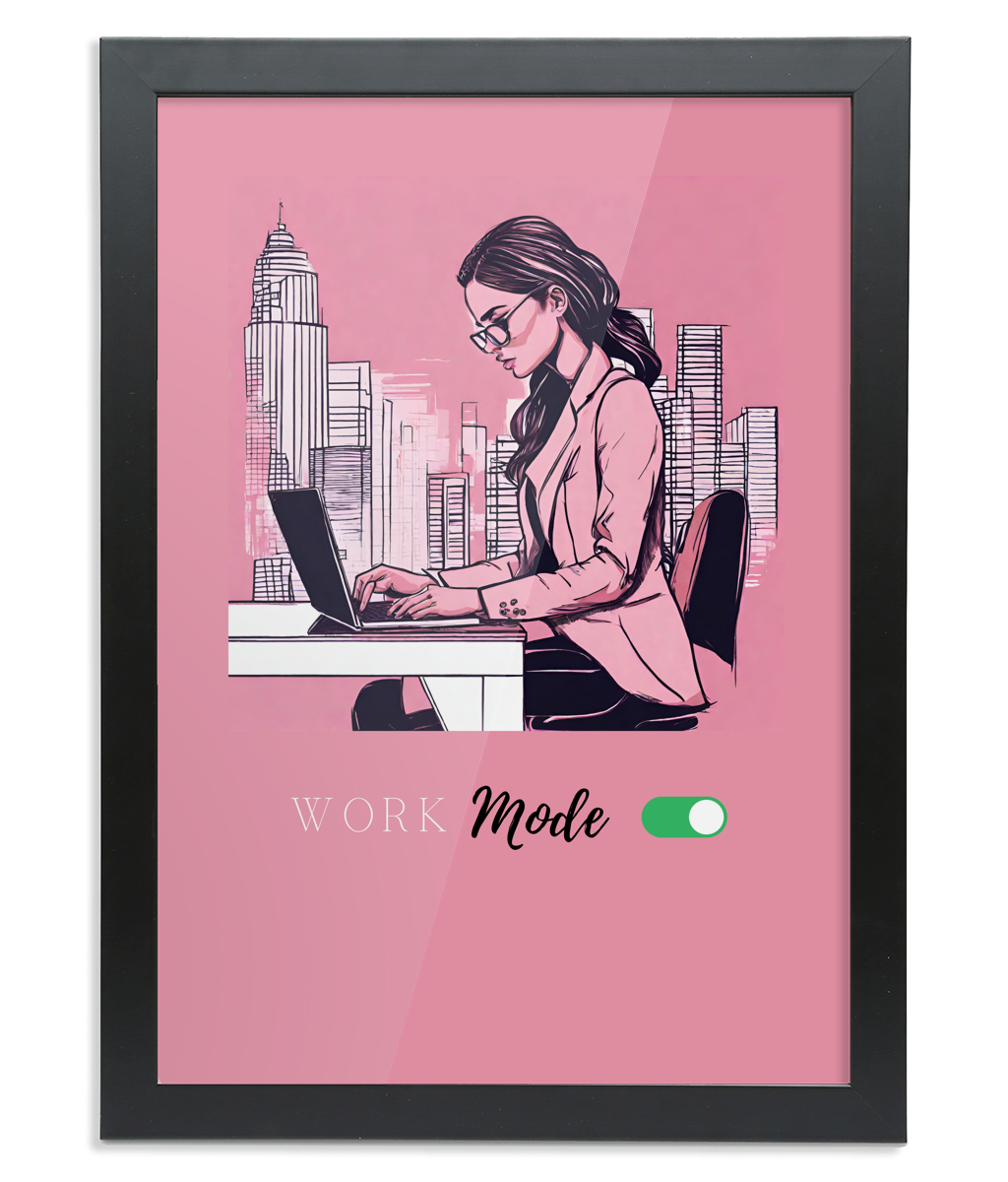 Digital Art - Work Mode A3 Framed Print