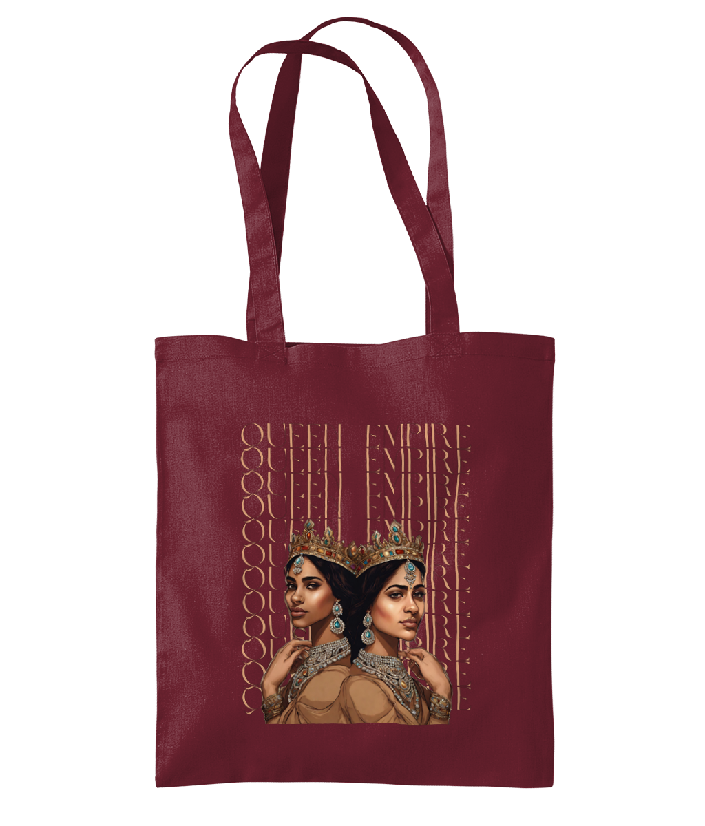 South Asian Art - Brown Queen Empire Tote Bag
