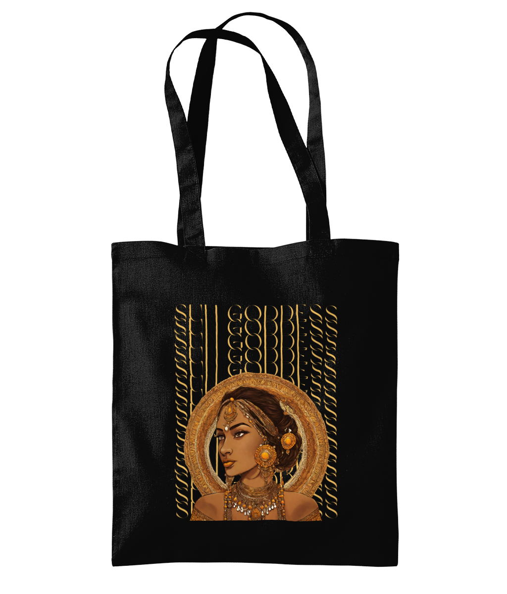 South Asian Art - Brown Sun Goddess Tote Bag