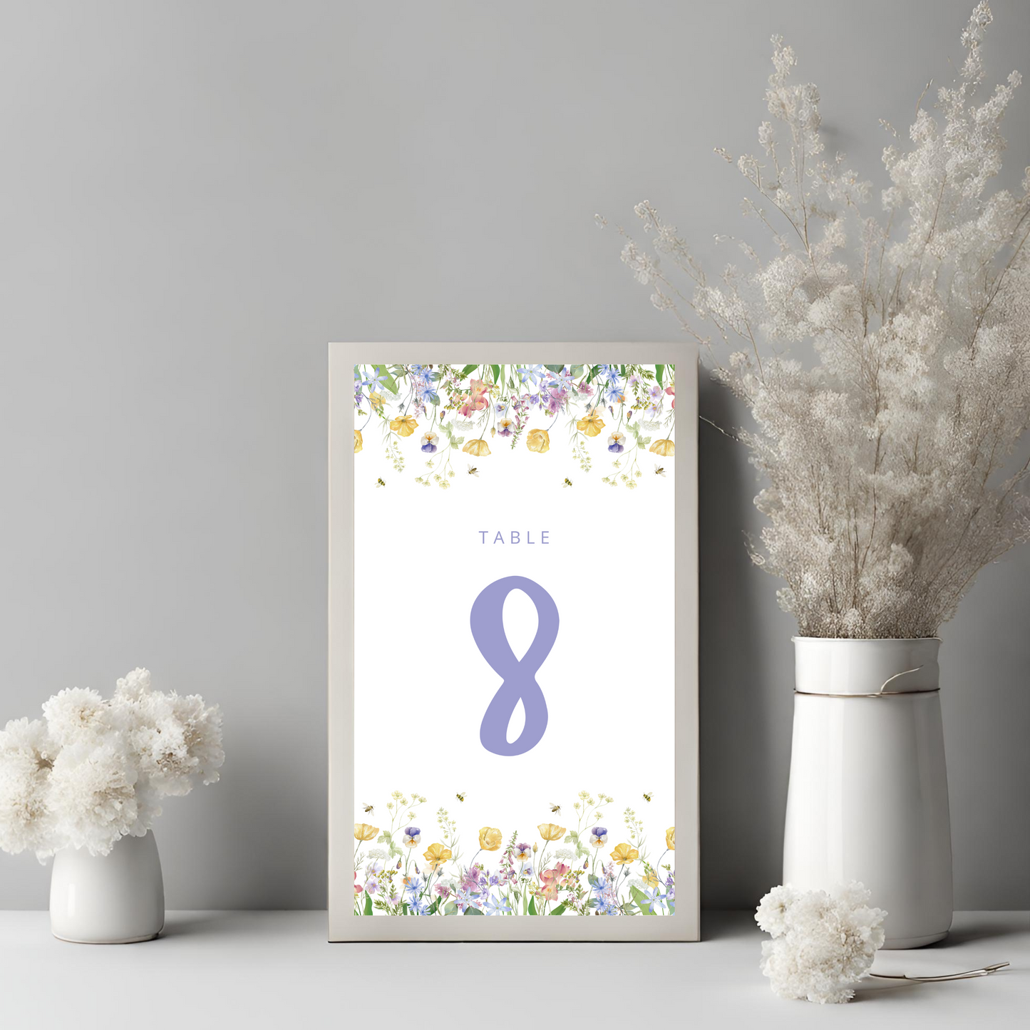 Wildflower Purple Table No Digital Download - Online Template