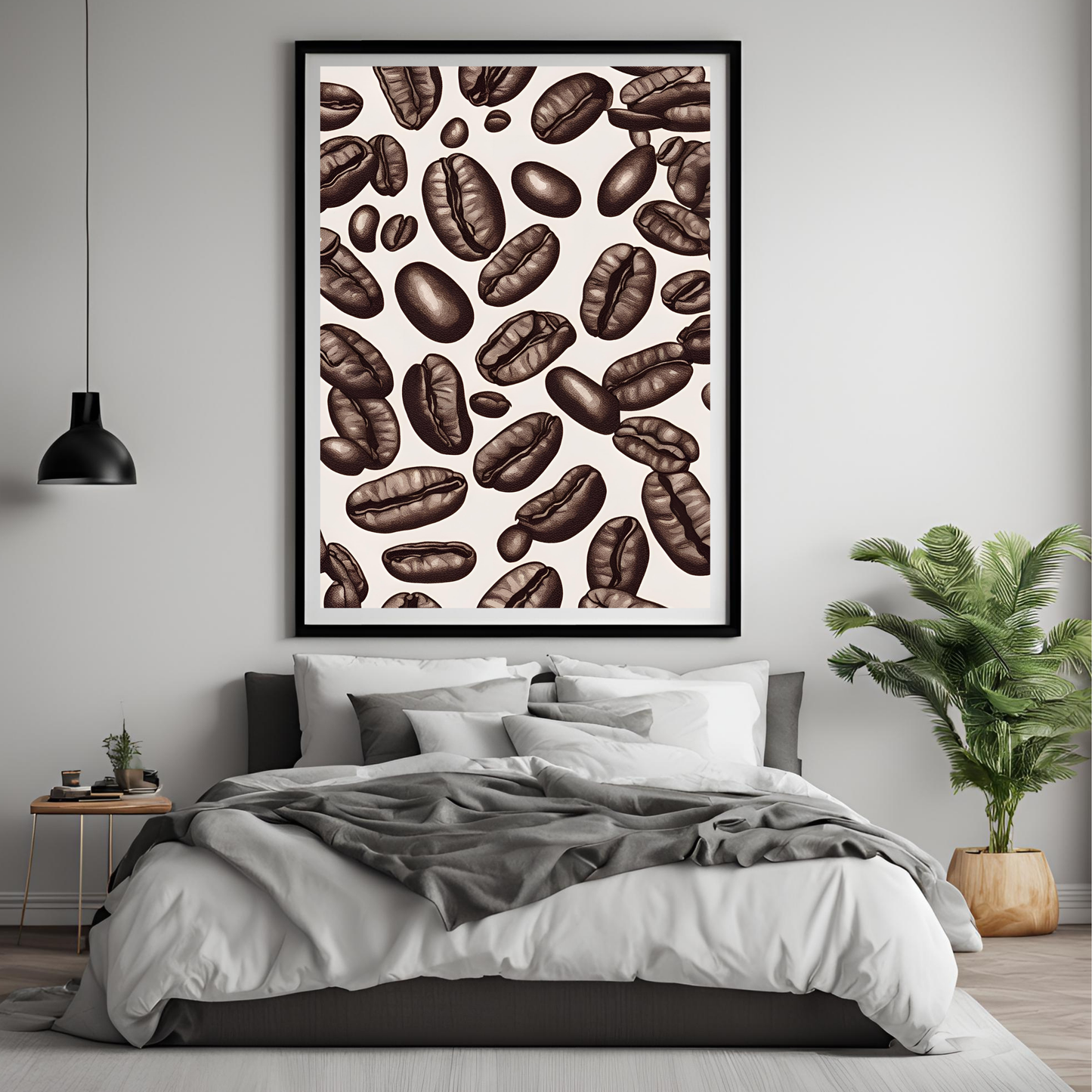 wall art-coffee-bean-minimalist-coffee-lover-bedroom-decor