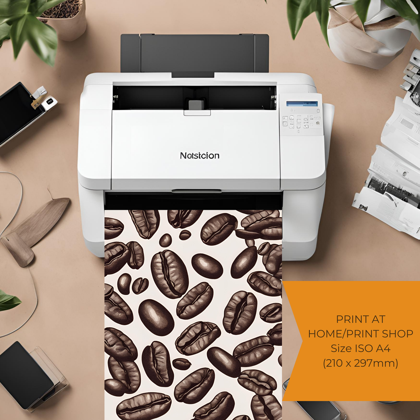 wall art-coffee-bean-minimalist-coffee-lover-kitchen-decor