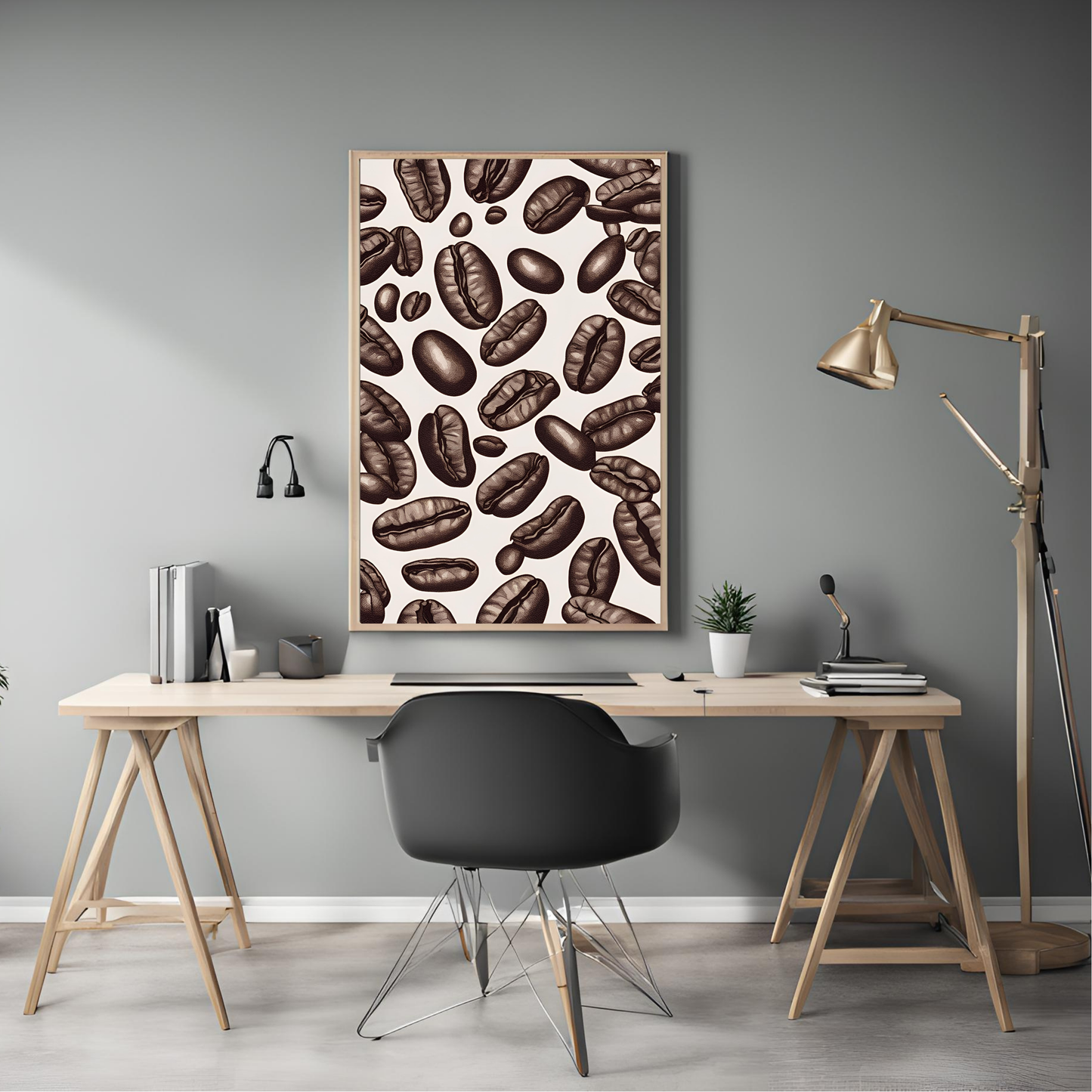 wall art-coffee-bean-minimalist-coffee-lover-office-decor