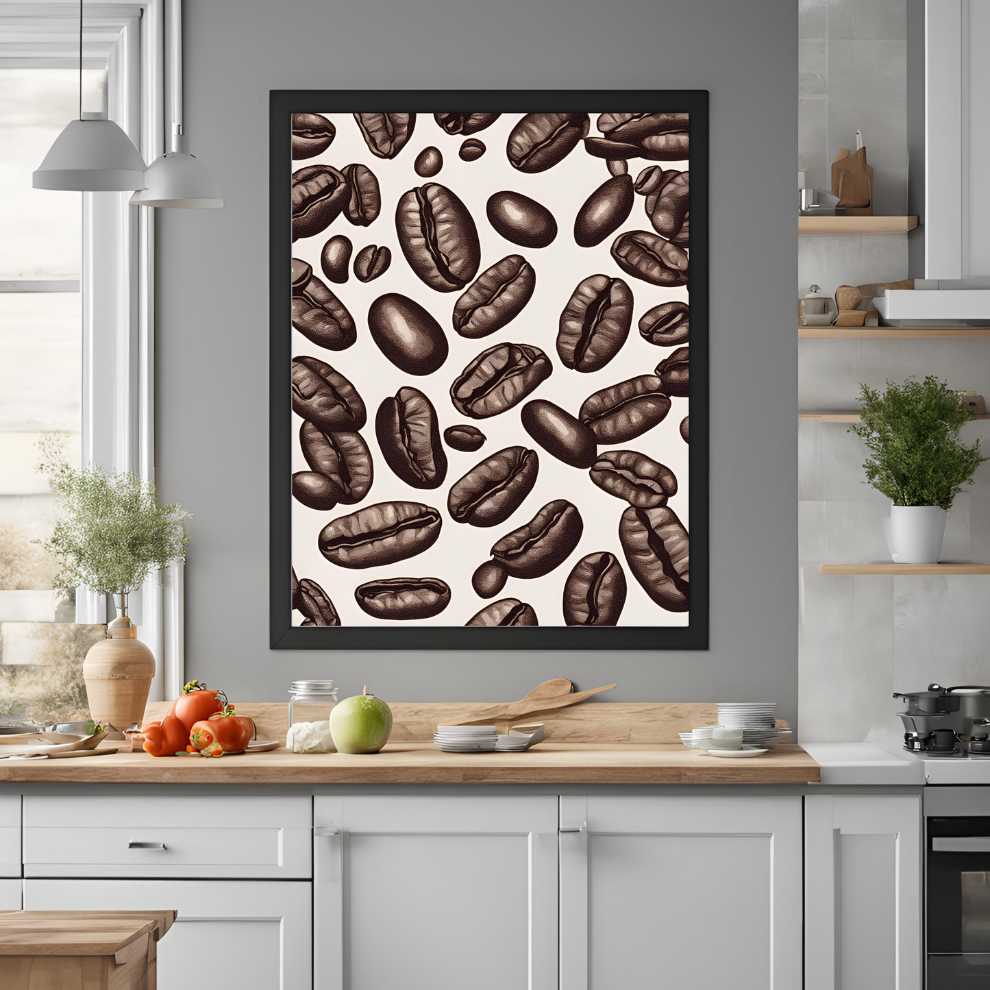 wall art-coffee-bean-minimalist-coffee-lover-kitchen-decor
