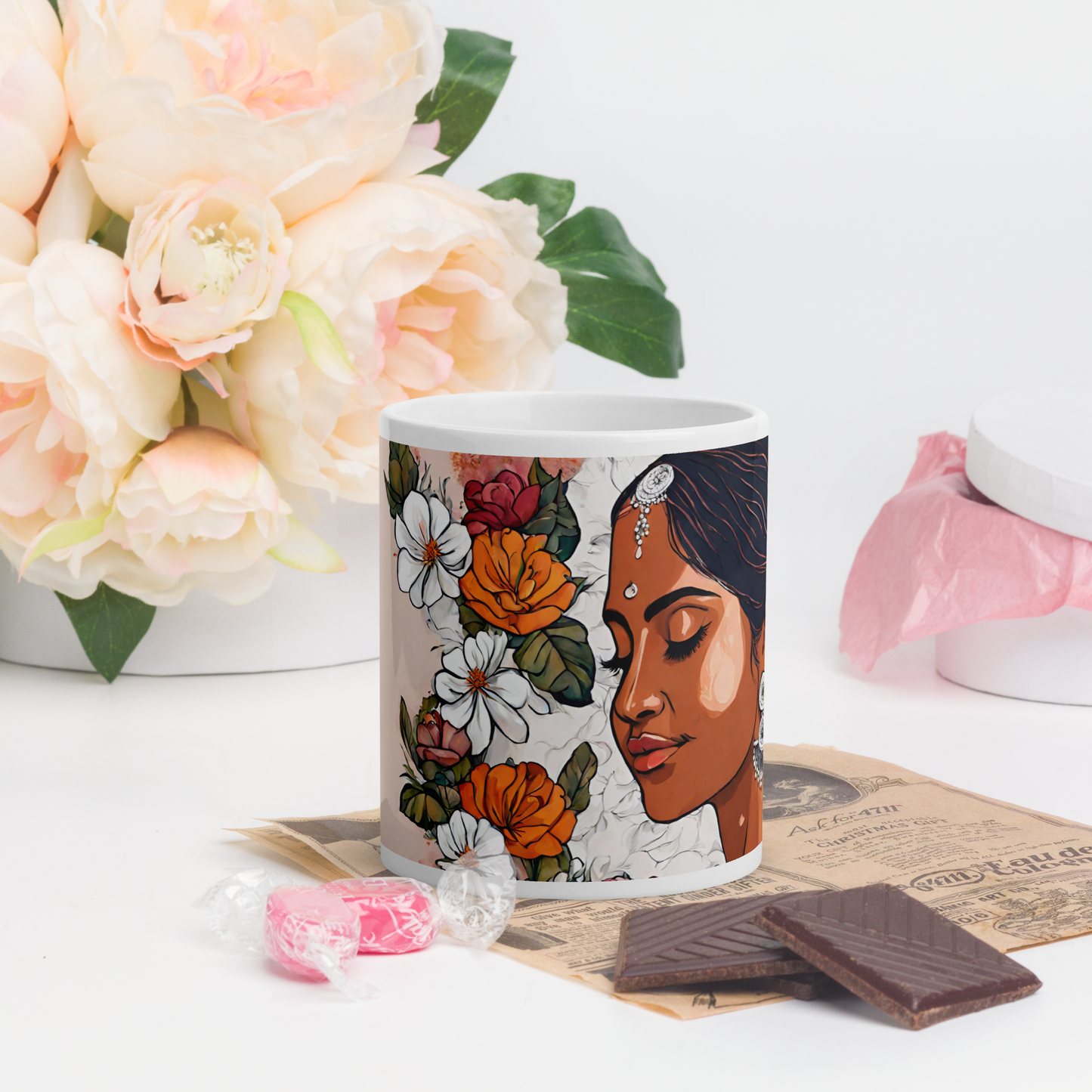 South Asian Art - Flower Power Mug