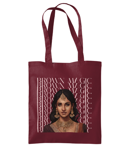 South Asian Art - Pink Brown Magic Tote Bag