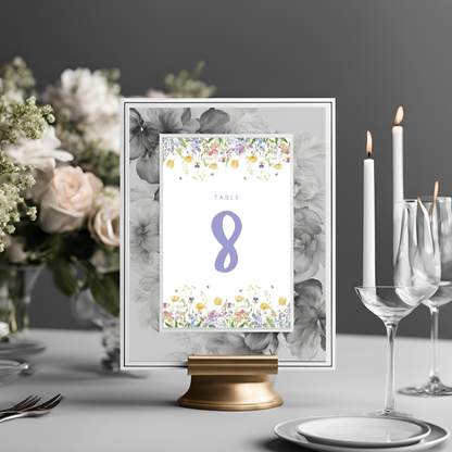 Wildflower Purple Table No Digital Download - Online Template