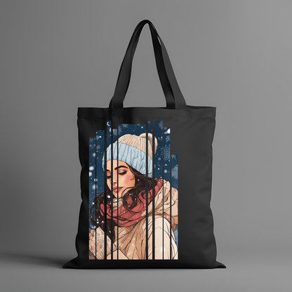 Desi Girl Winter Shoulder Tote Bag