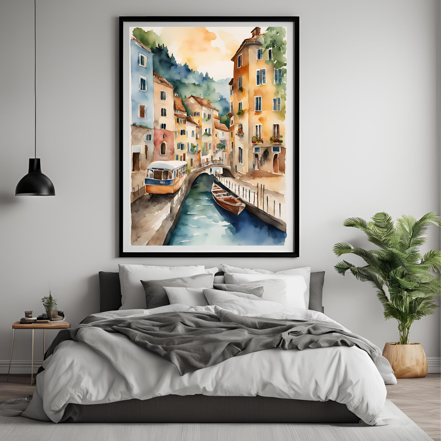 Travel River Watercolour Wall Art Digital Download
