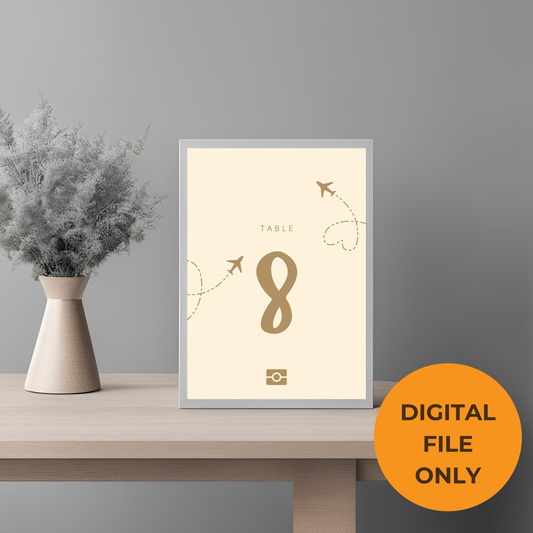 Destination Wedding Passport Table No Digital Download - Online Template