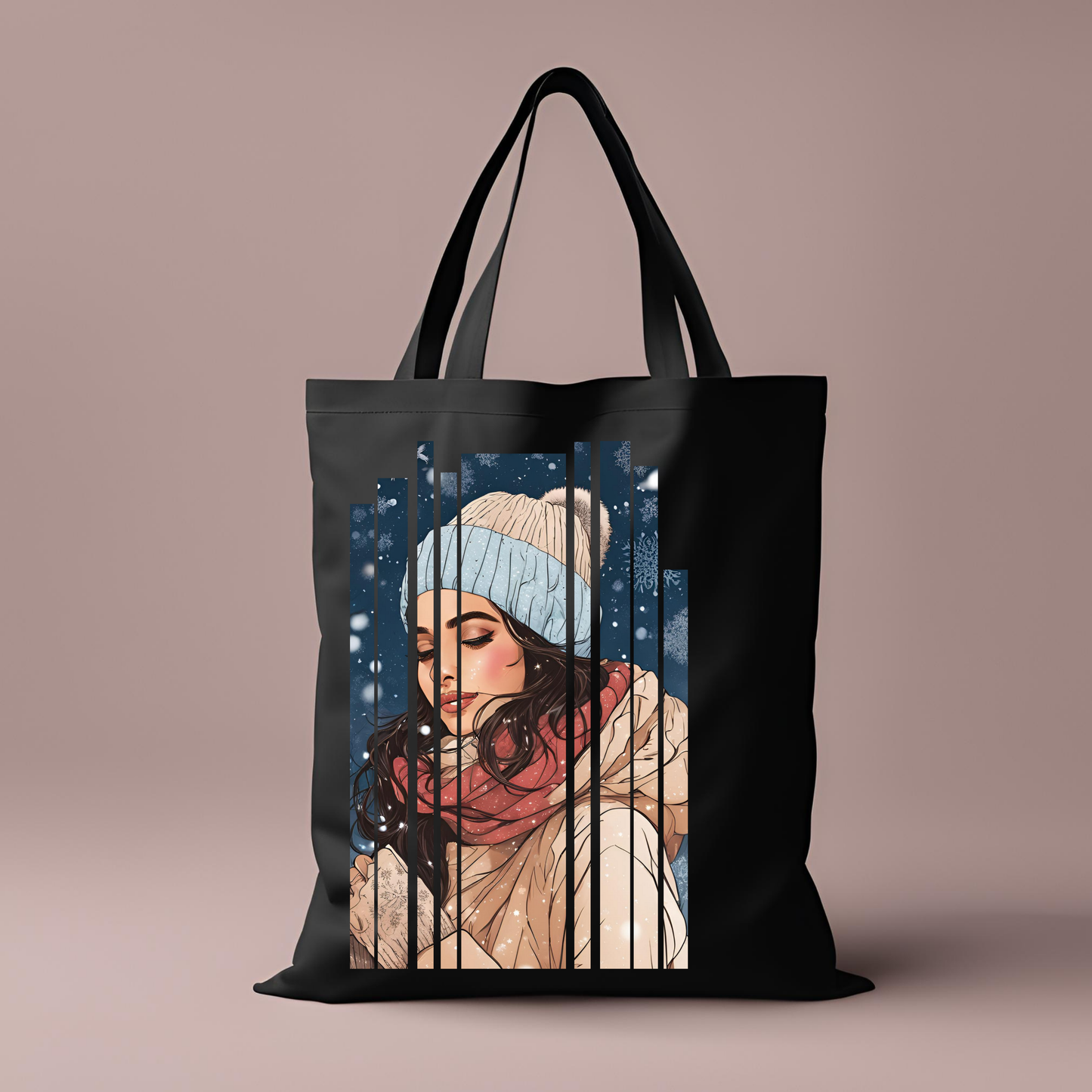 Desi Girl Winter Shoulder Tote Bag