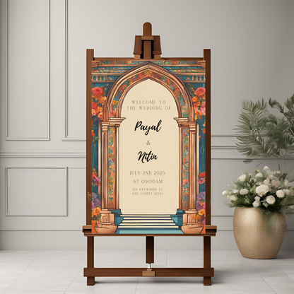 Rose Arch Entrance Board Digital Download - Online Template