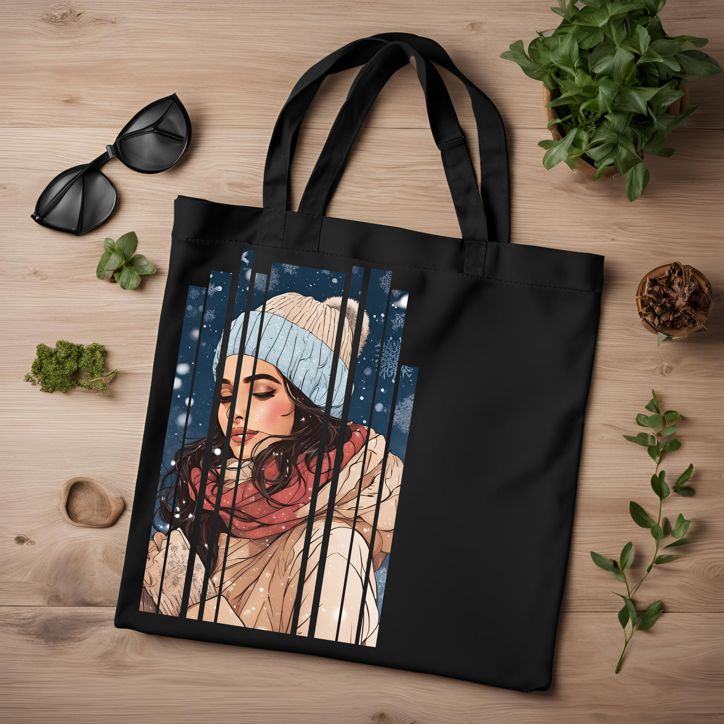 Desi Girl Winter Shoulder Tote Bag