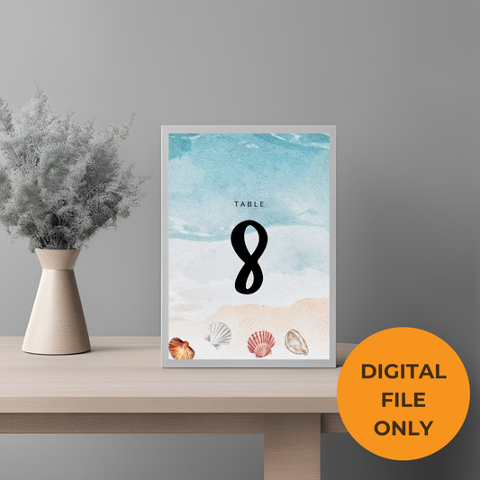 Destination Wedding Beach Table No Digital Download - Online Template