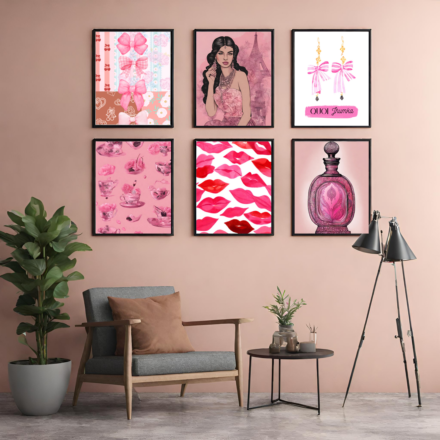 Wall Art - Desi Coquette Digital Art 30 pcs