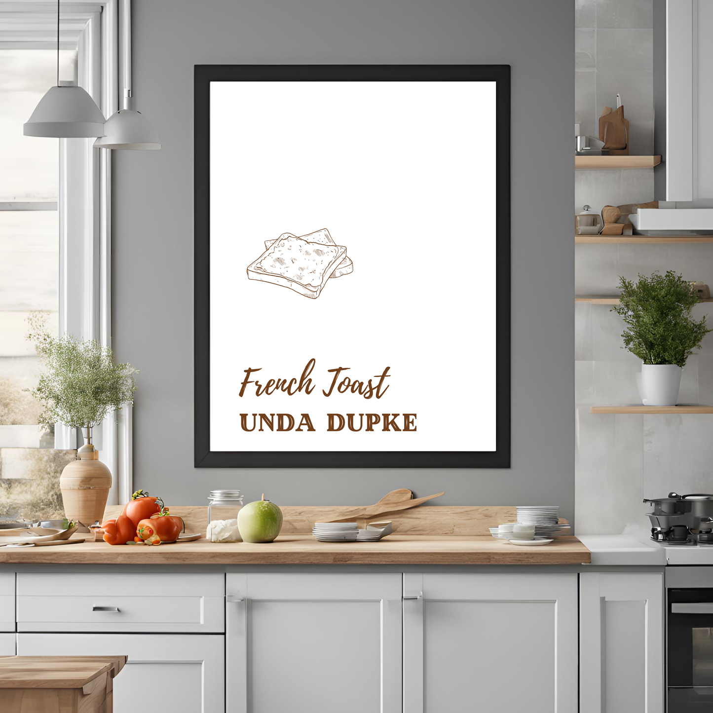 French Toast Framed A4 Print - Portrait/Black