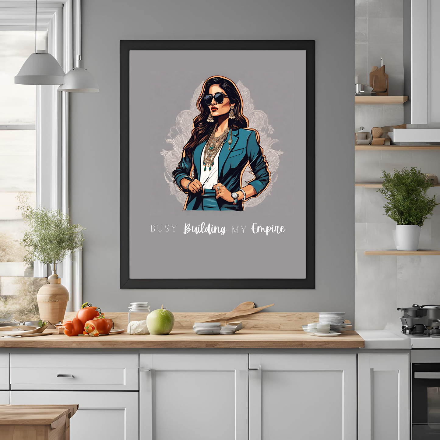 Digital Art - Building My Empire A4 Framed Print