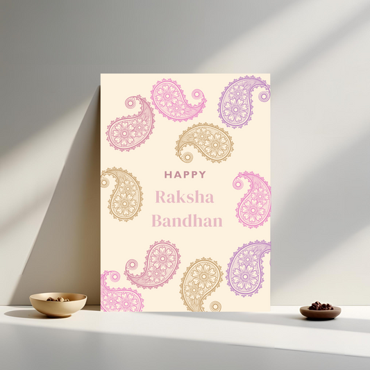 Happy Raksha Bandhan - A6 Rakhri Greeting Card