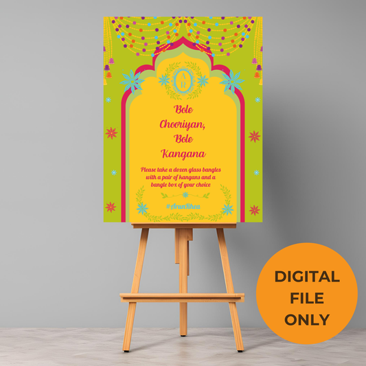 Bole Chooriyan Entrance Signage - Digital Template
