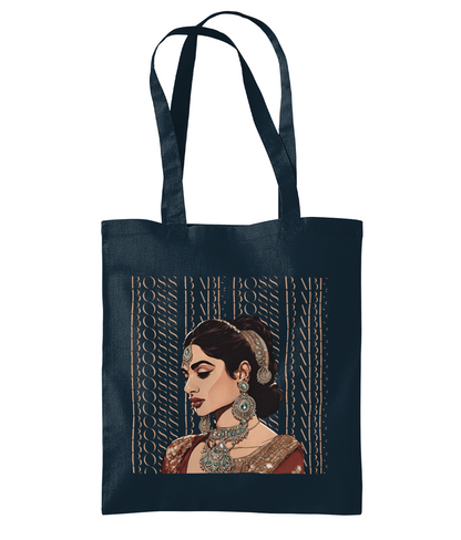 South Asian Art - Brown Boss Babe Tote Bag