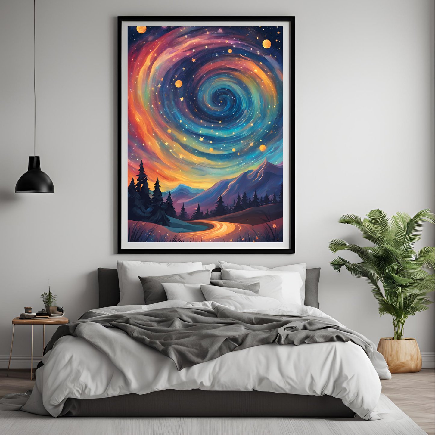 Rainbow Forest Sky Wall Art Digital Download