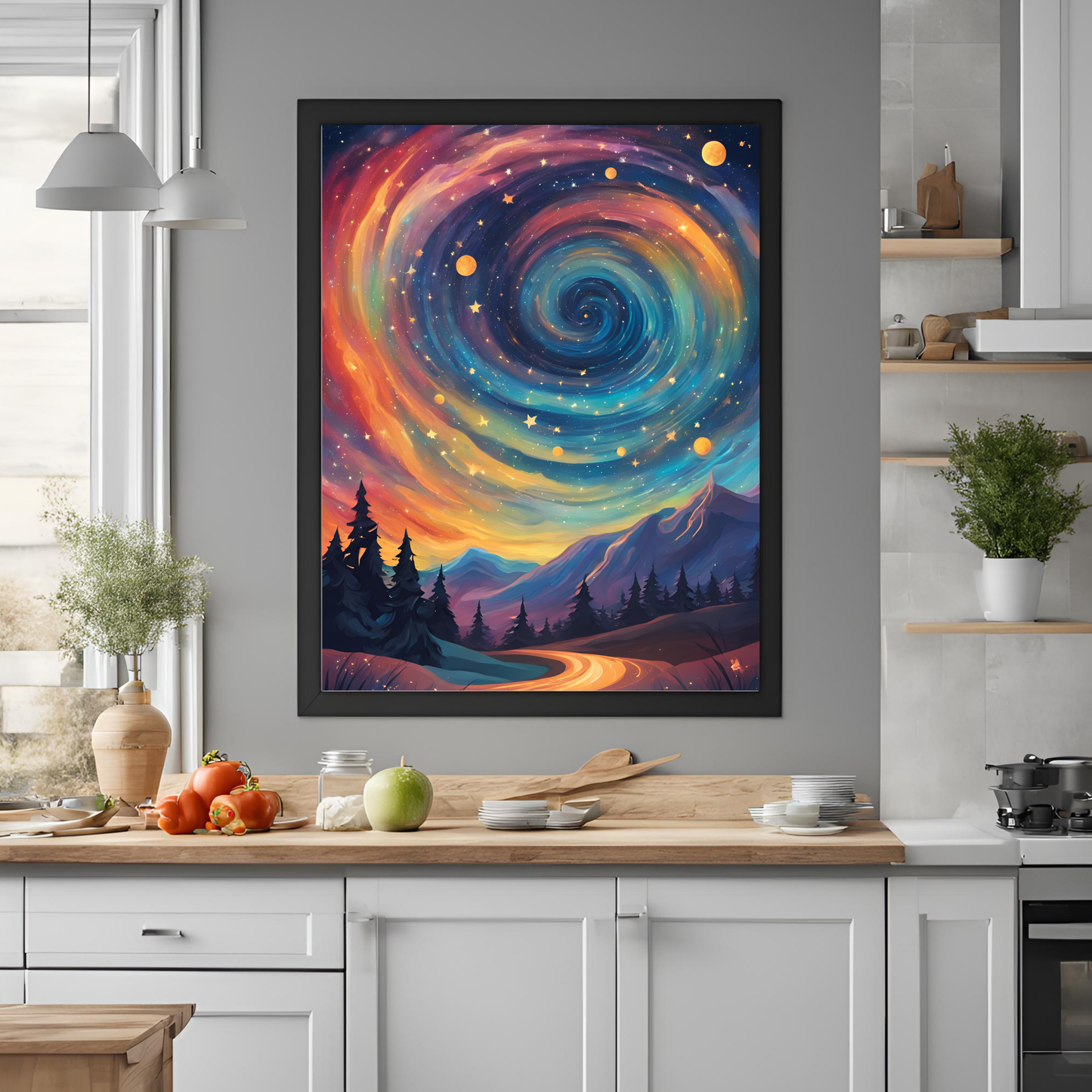 Rainbow Forest Sky Wall Art Digital Download