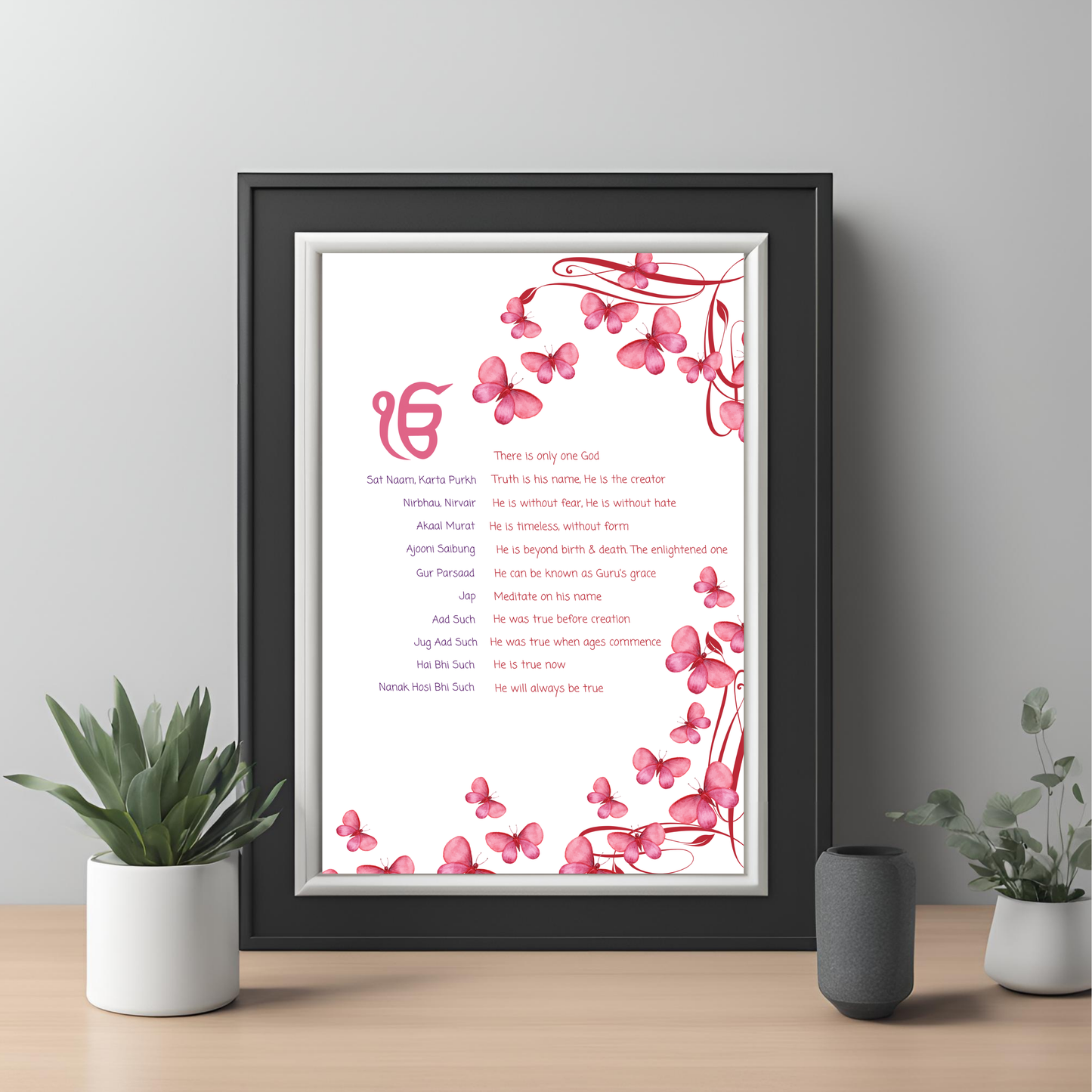 Mool Mantar Print Butterfly Portrait Print