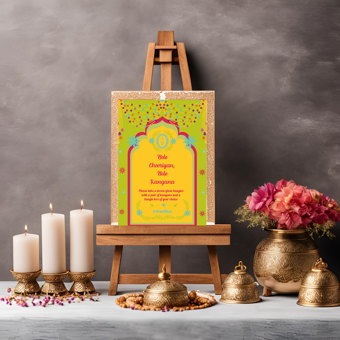 Bole Chooriyan Entrance Signage - Digital Template