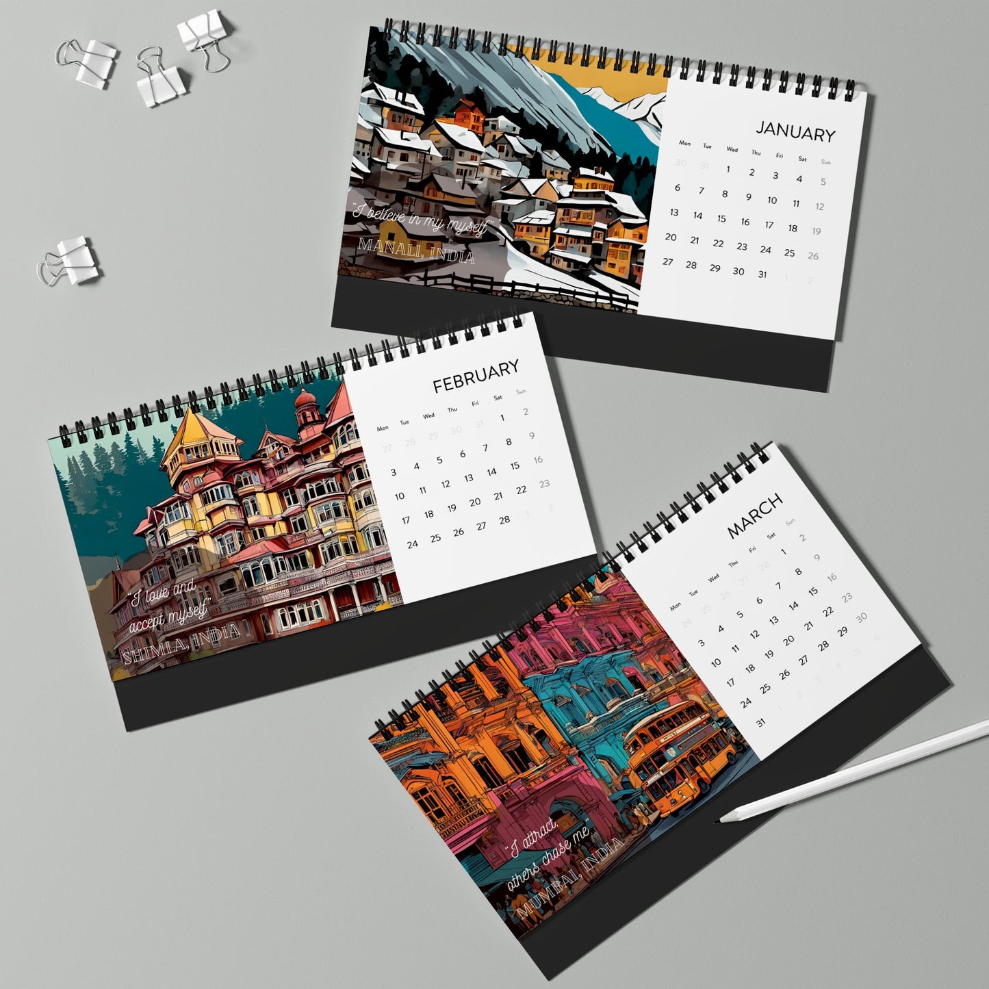 Desi Affirmations 2025 Desk Calendar