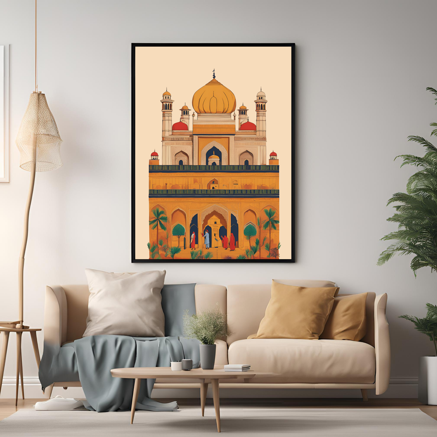 India Punjab Black Framed A4 Portrait Print