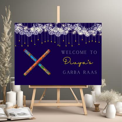 Decor Garba Party Entrance Board Digital Download - Online Template