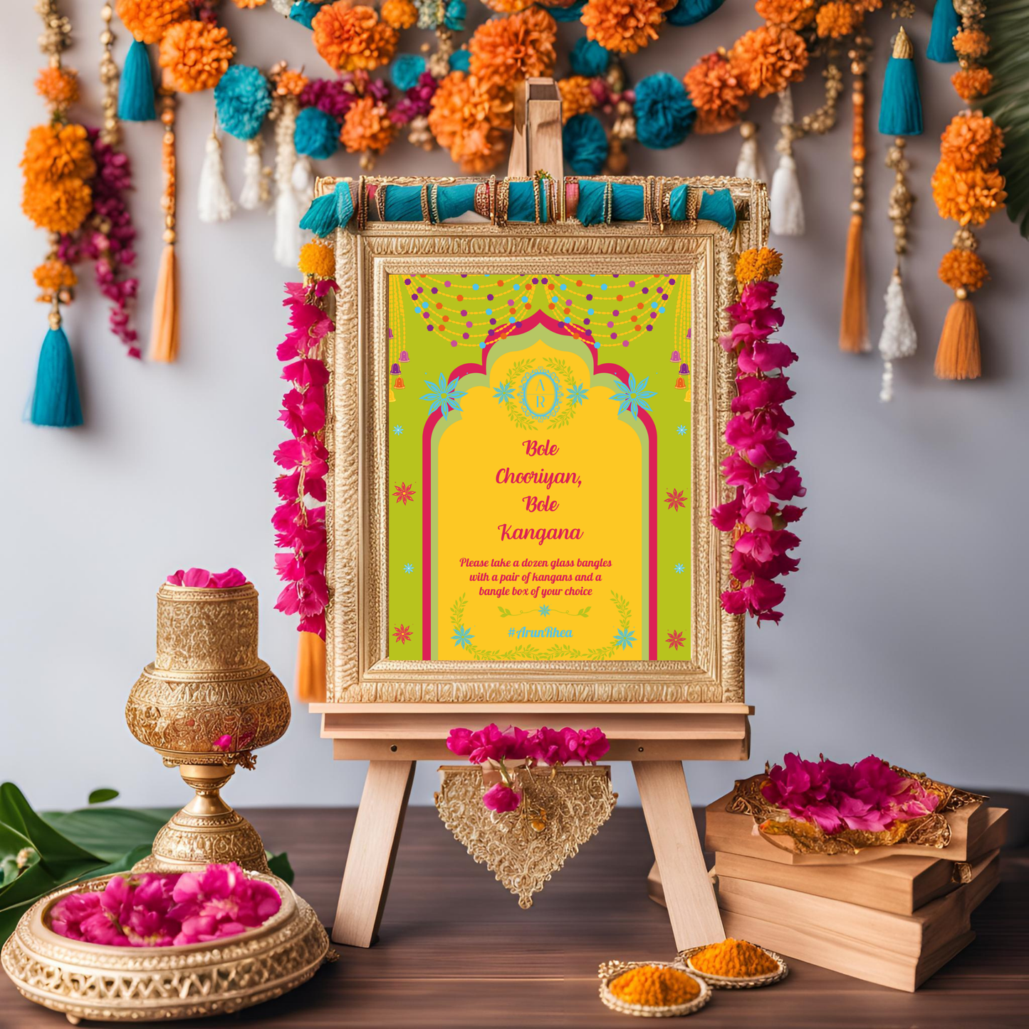 Bole Chooriyan Entrance Signage - Digital Template