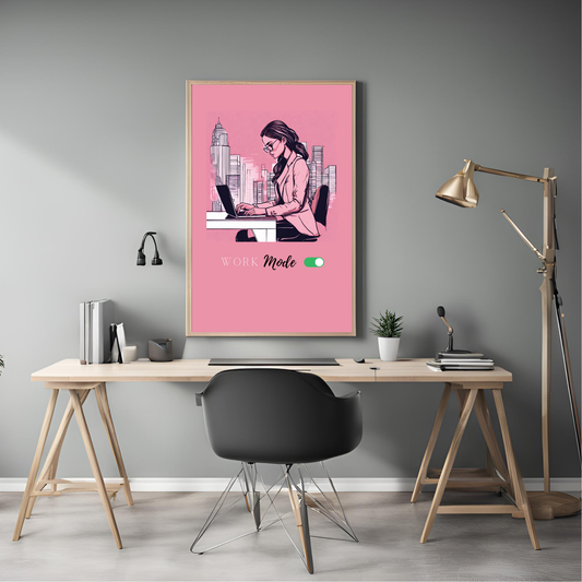 Digital Art - Work Mode A2 Framed Print