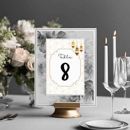 Peacock Table Number Digital Download - Online Template
