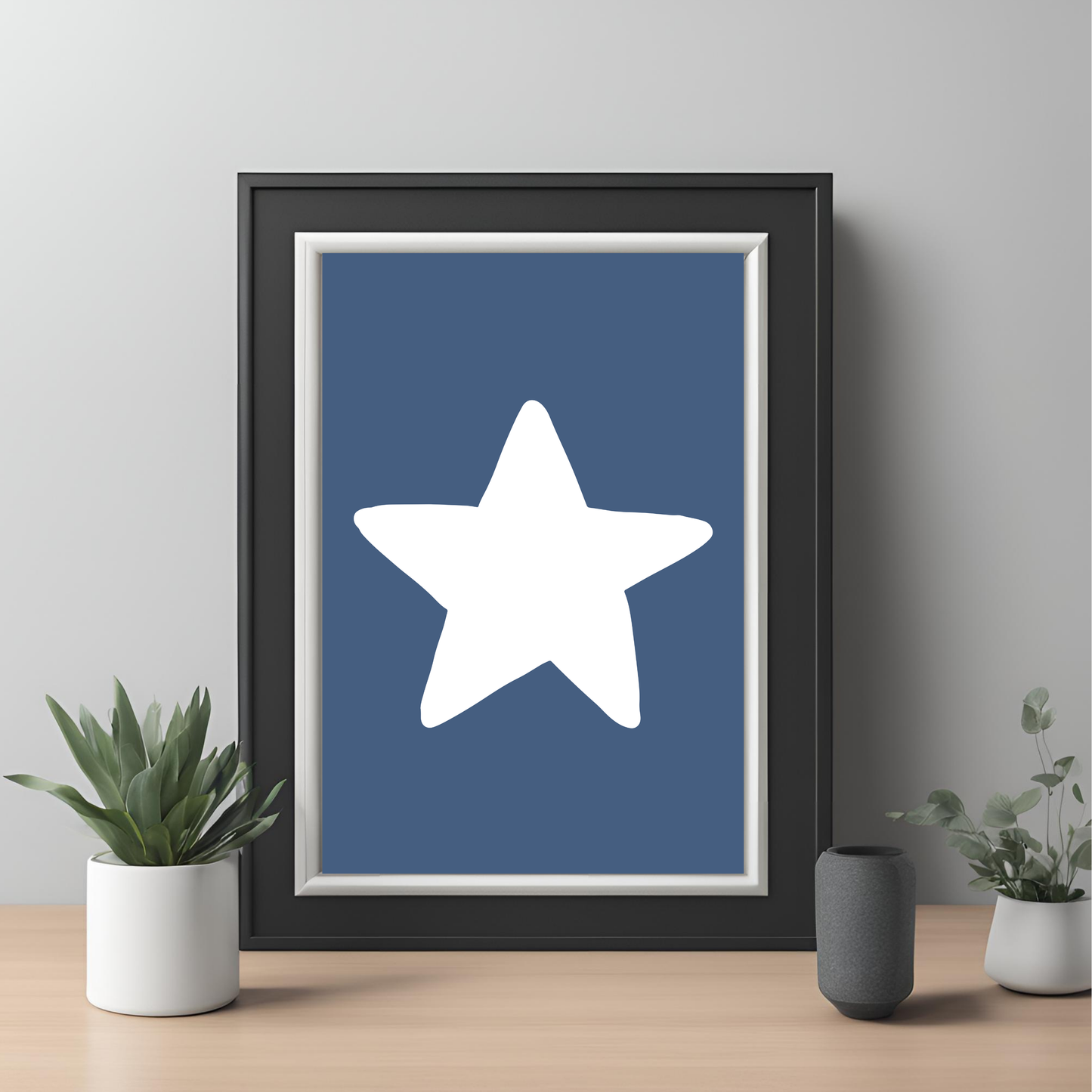 Blue Star Nursery Print Wall Art Digital Download