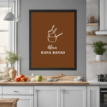 Alexa Kana Banao Framed A4 Print - Portrait/Black