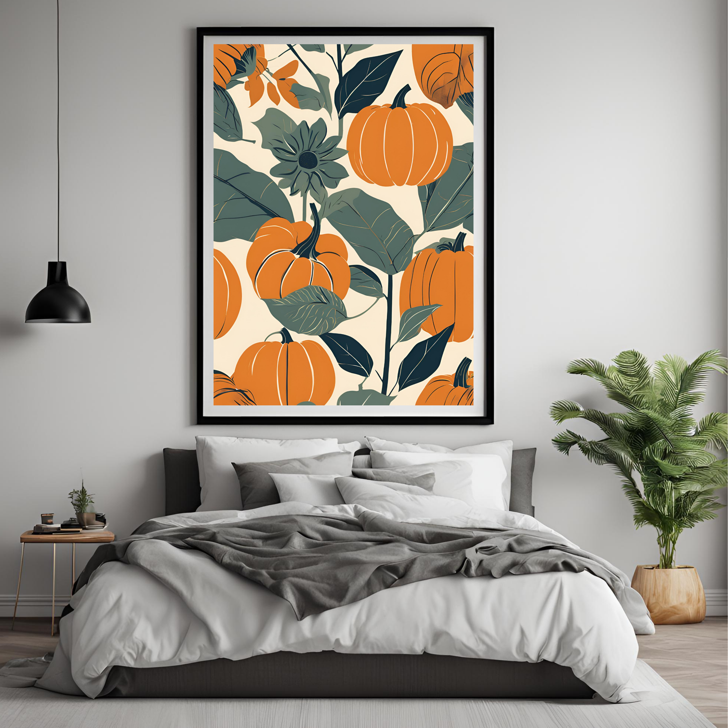 Pumpkins and Sunflowers Collage Wall Art Digital Download