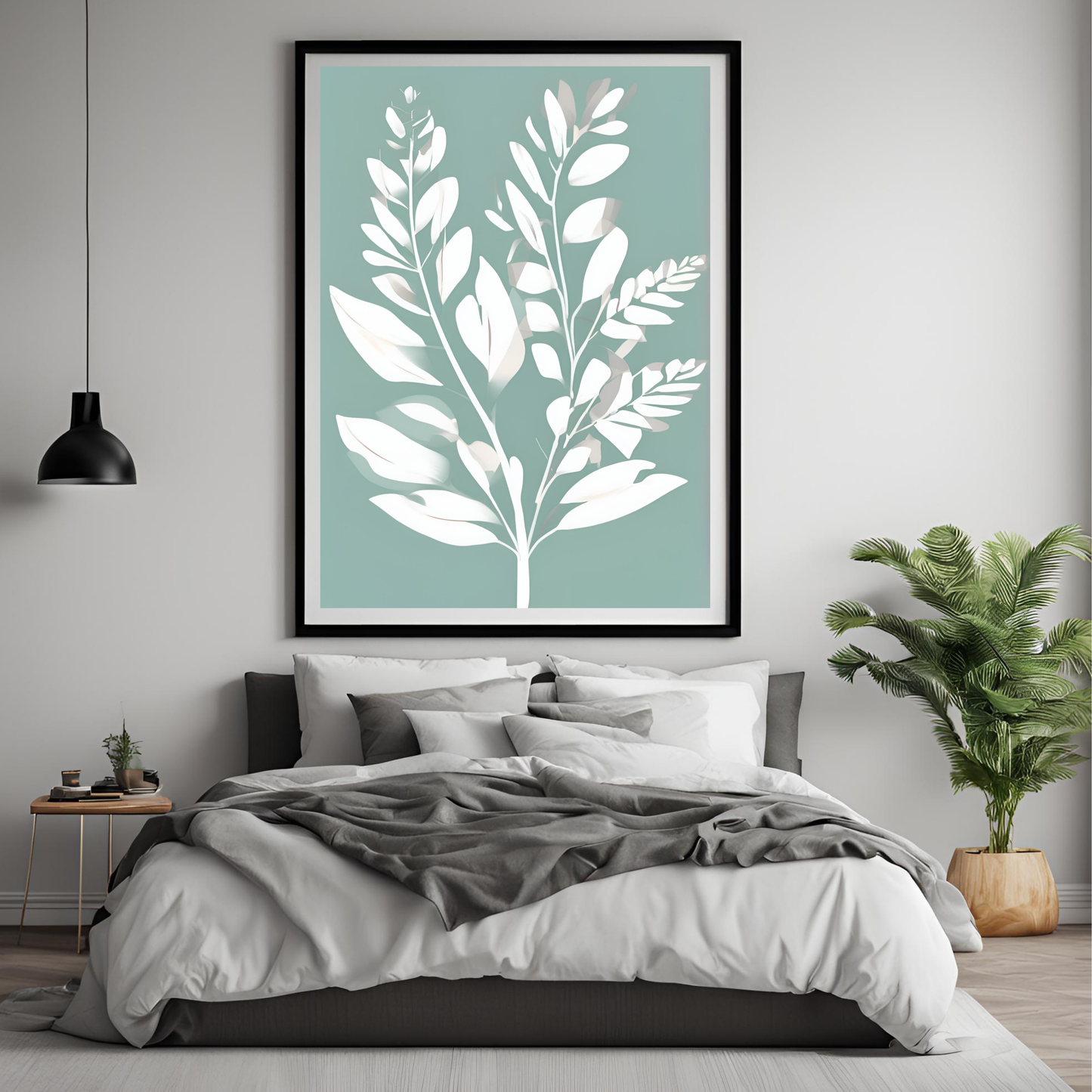 Botanical Print Sage Green Wall Art Digital Download