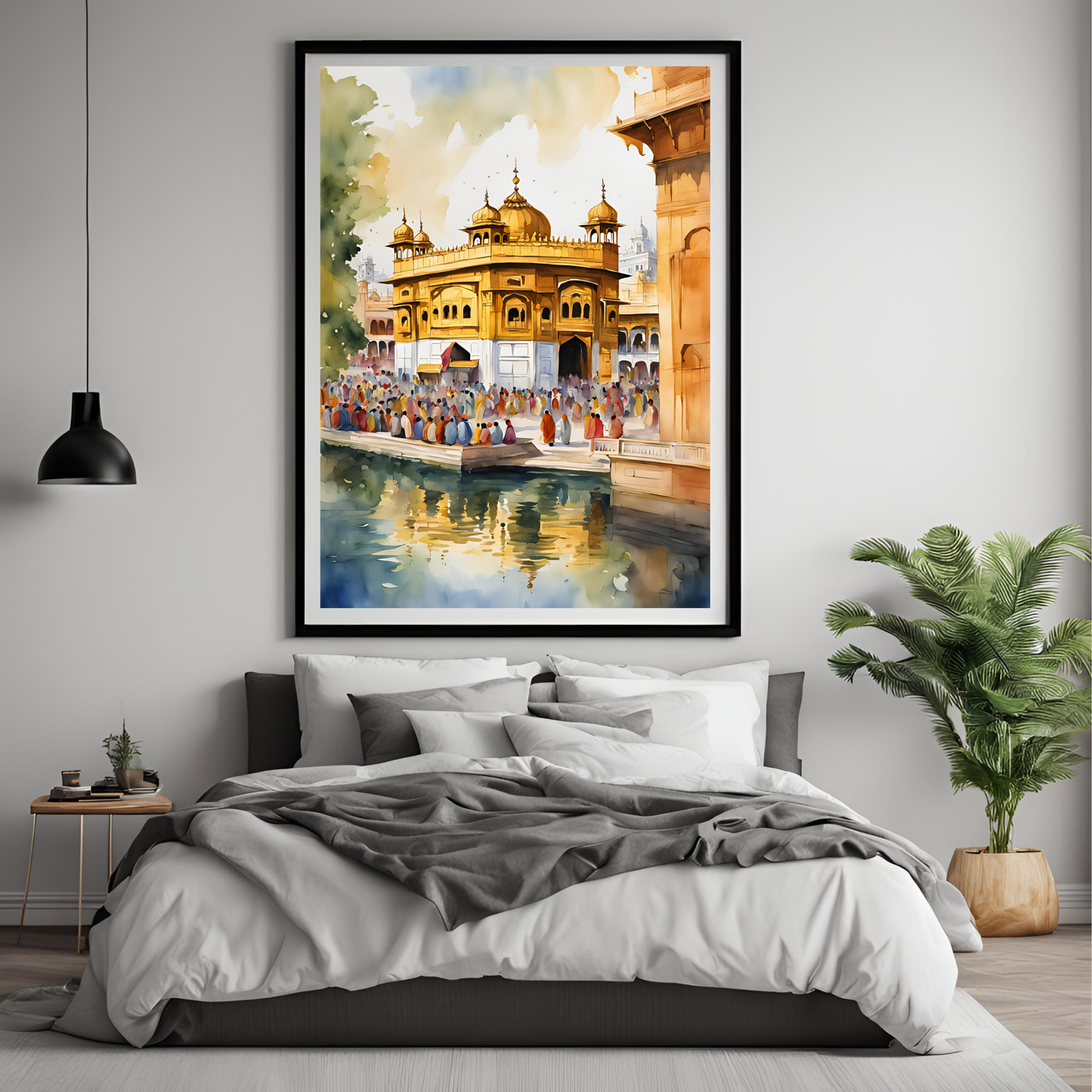 Amritsar Watercolor Painting, India Travel Poster - Digital File