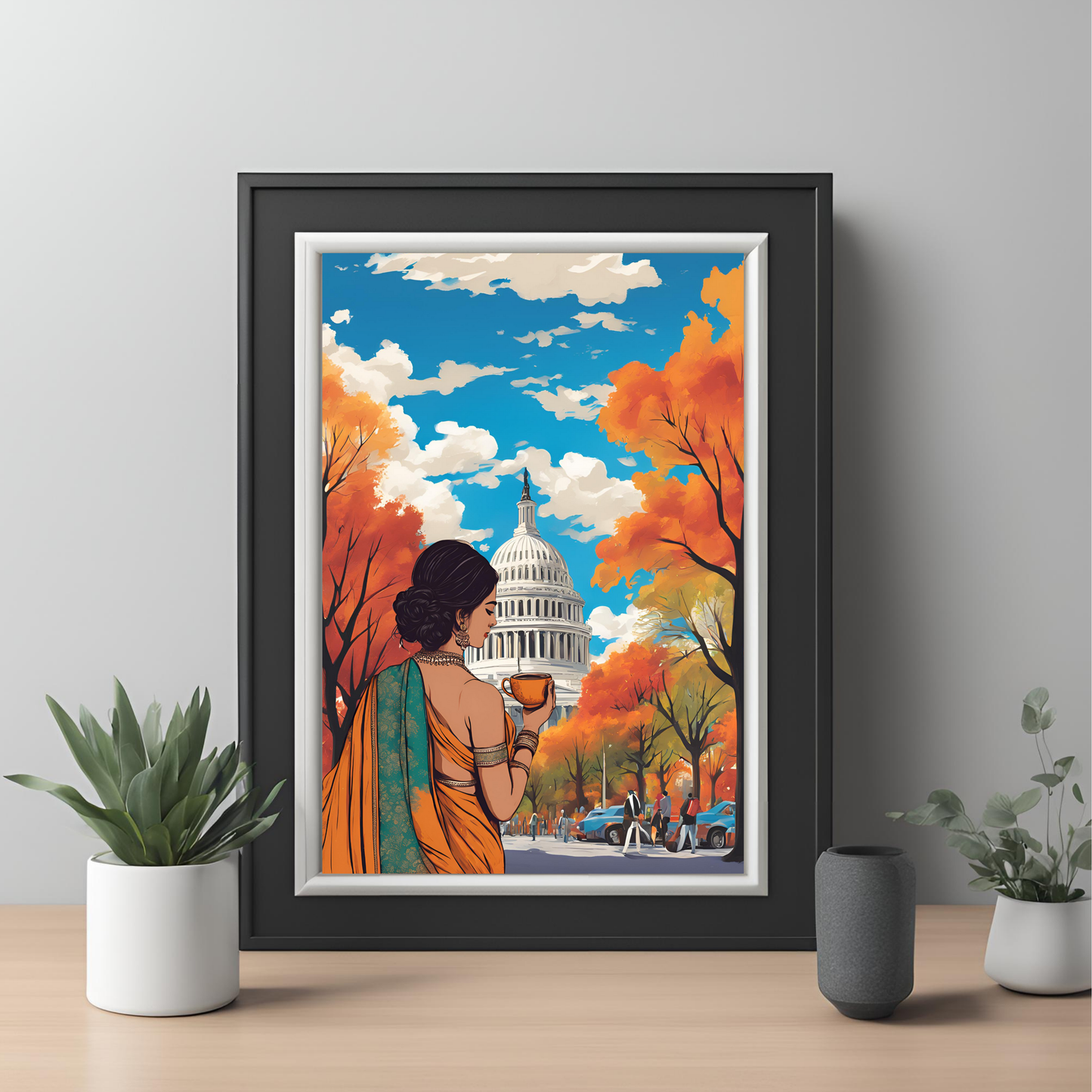 Desi Girl Customisable Travel Print