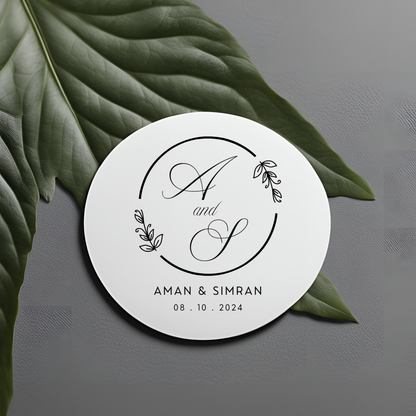 Black Floral Monogram Digital Download - Online Template