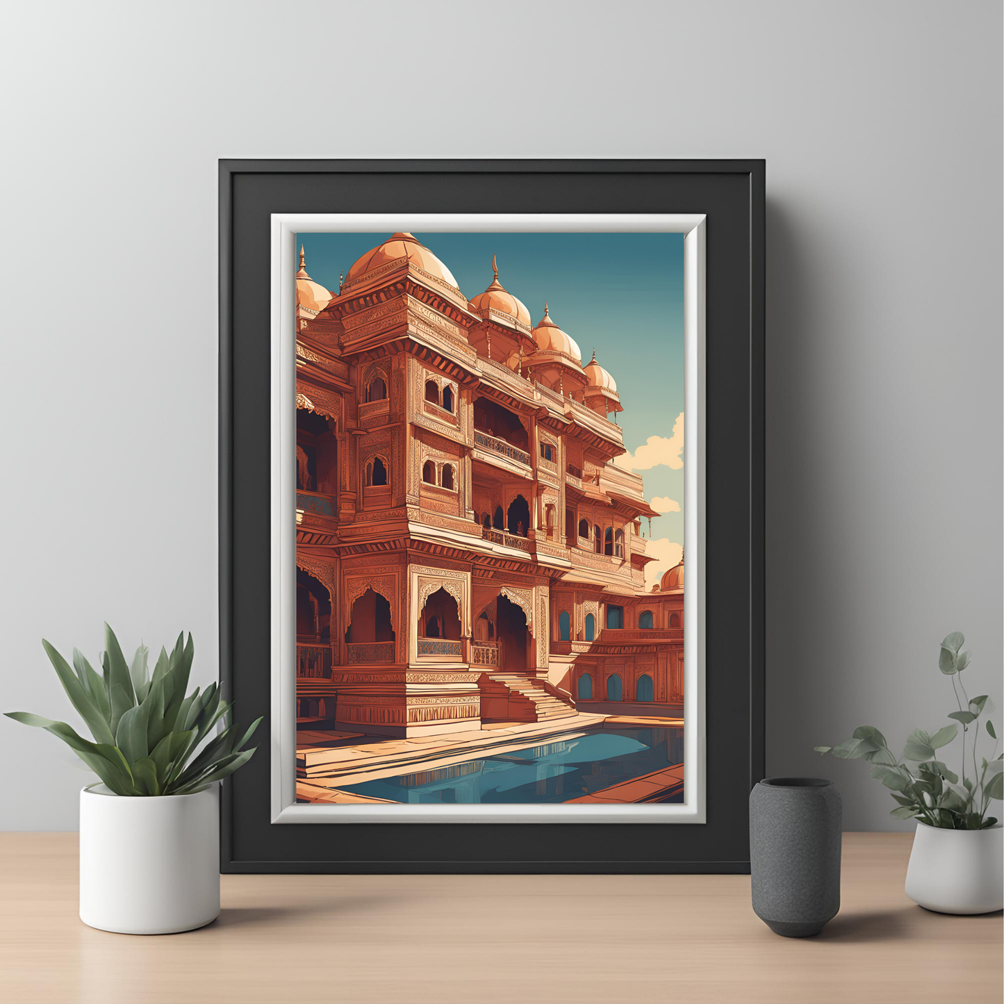 Indian Palace Landscape Wall Art Digital Download