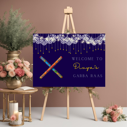 Decor Garba Party Entrance Board Digital Download - Online Template