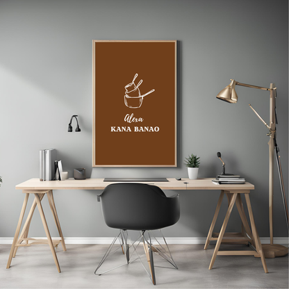 Alexa Kana Banao Framed A4 Print - Portrait/Black
