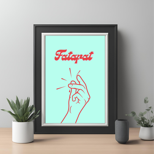 Fatafat Black Framed A4 Portrait Print