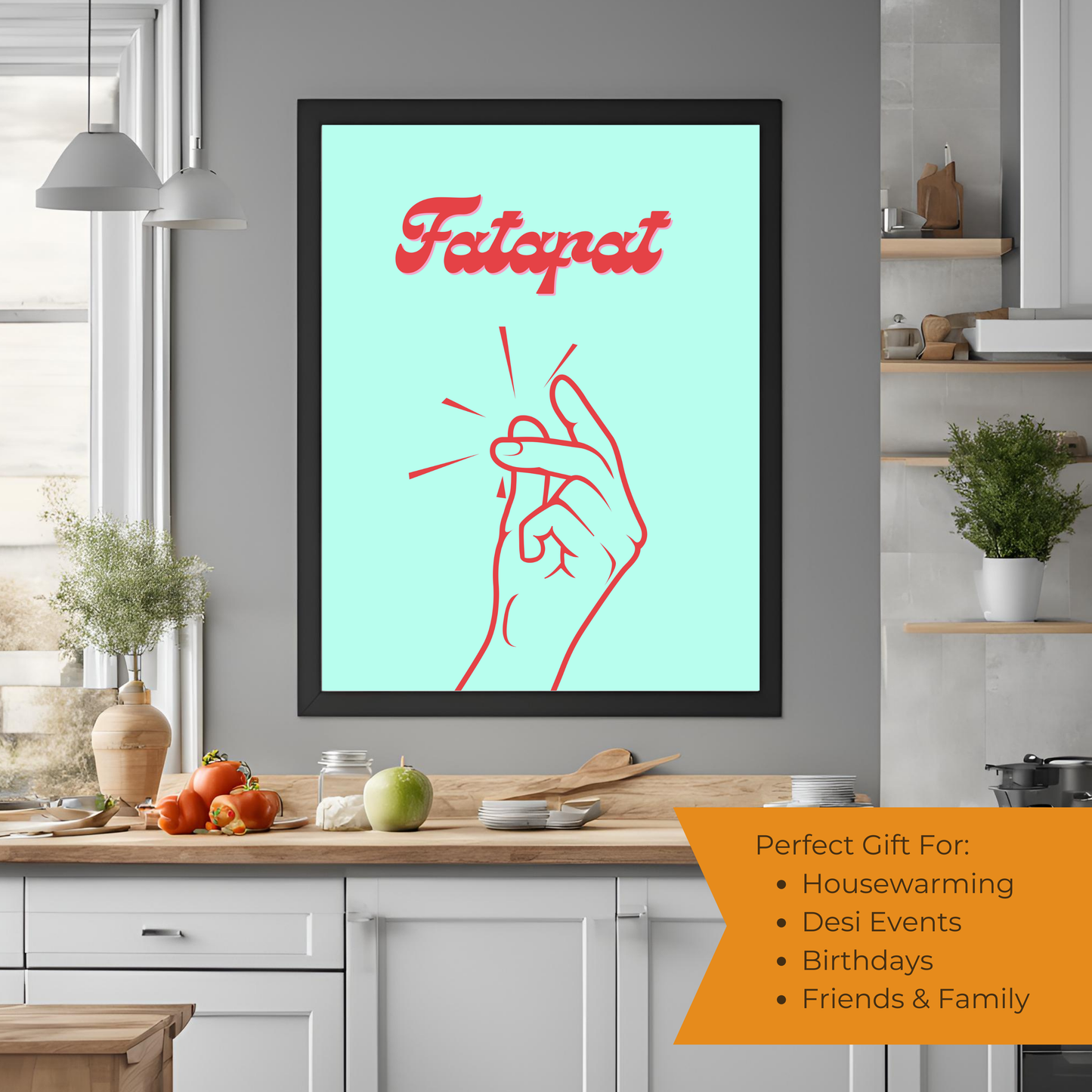 Fatafat Black Framed A4 Portrait Print