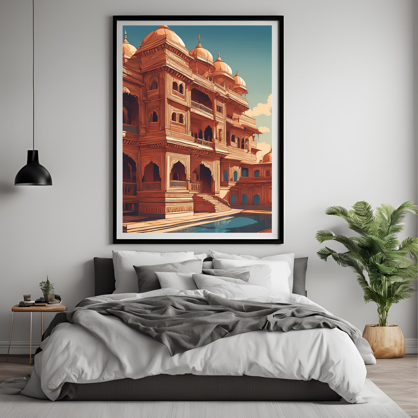 Indian Palace Landscape Wall Art Digital Download