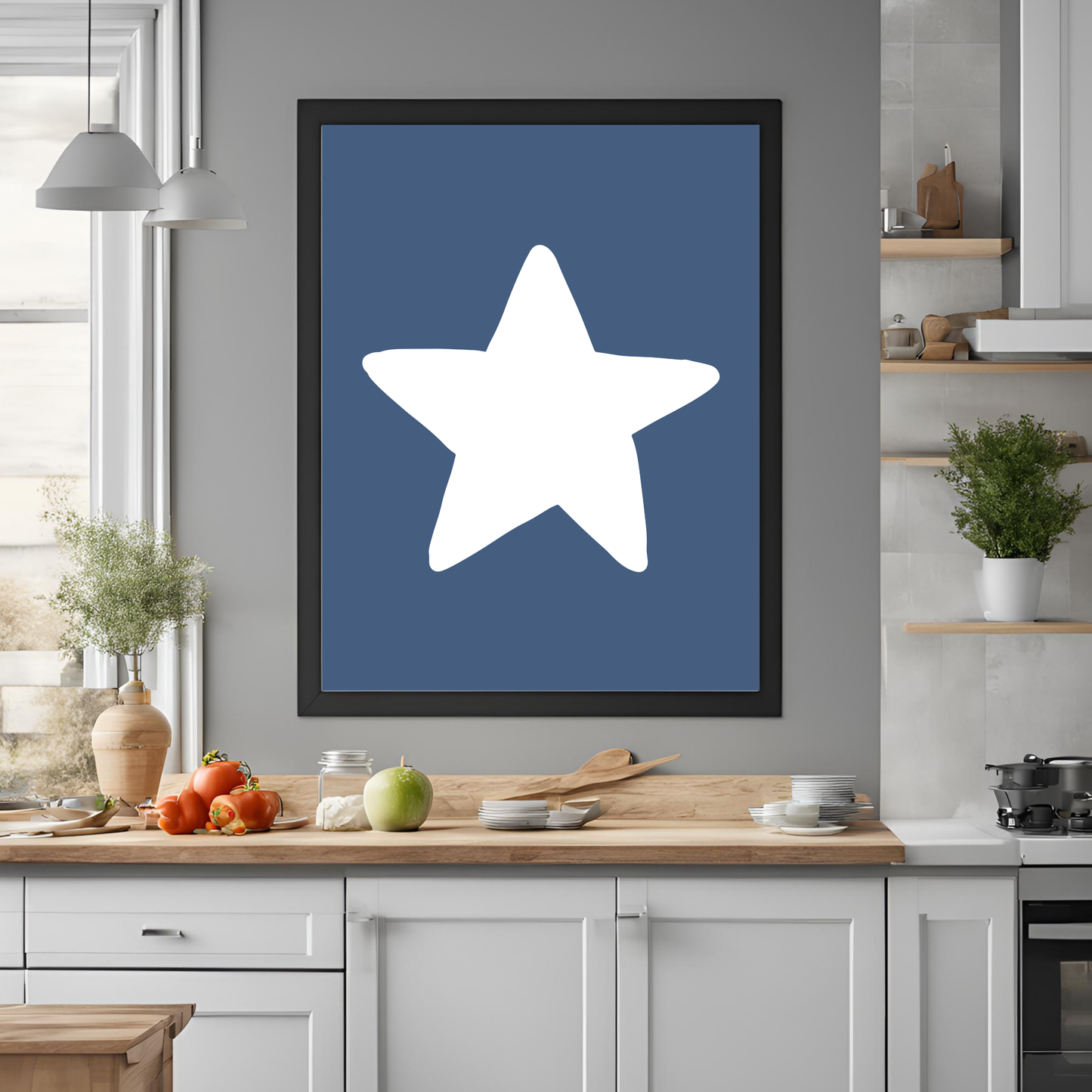 Blue Star Nursery Print Wall Art Digital Download