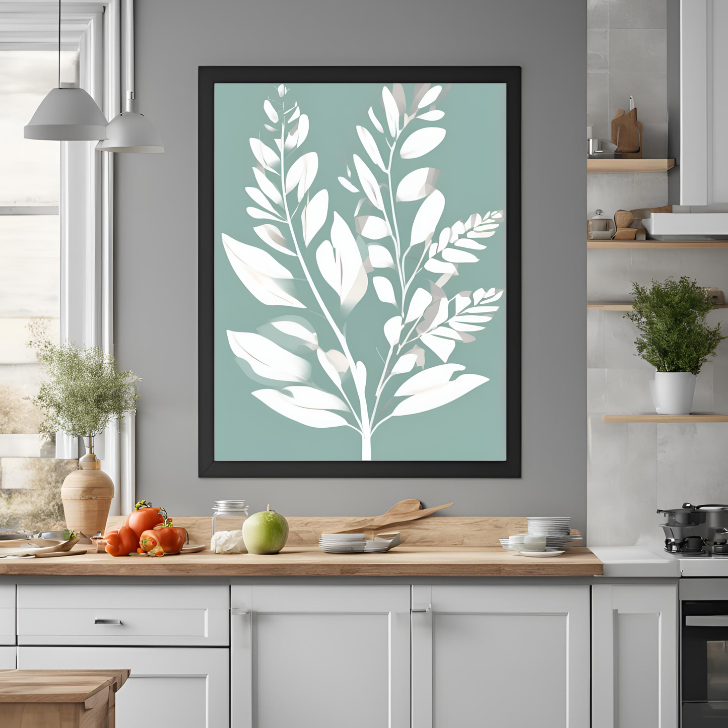 Botanical Print Sage Green Wall Art Digital Download