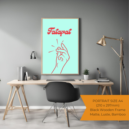 Fatafat Black Framed A4 Portrait Print